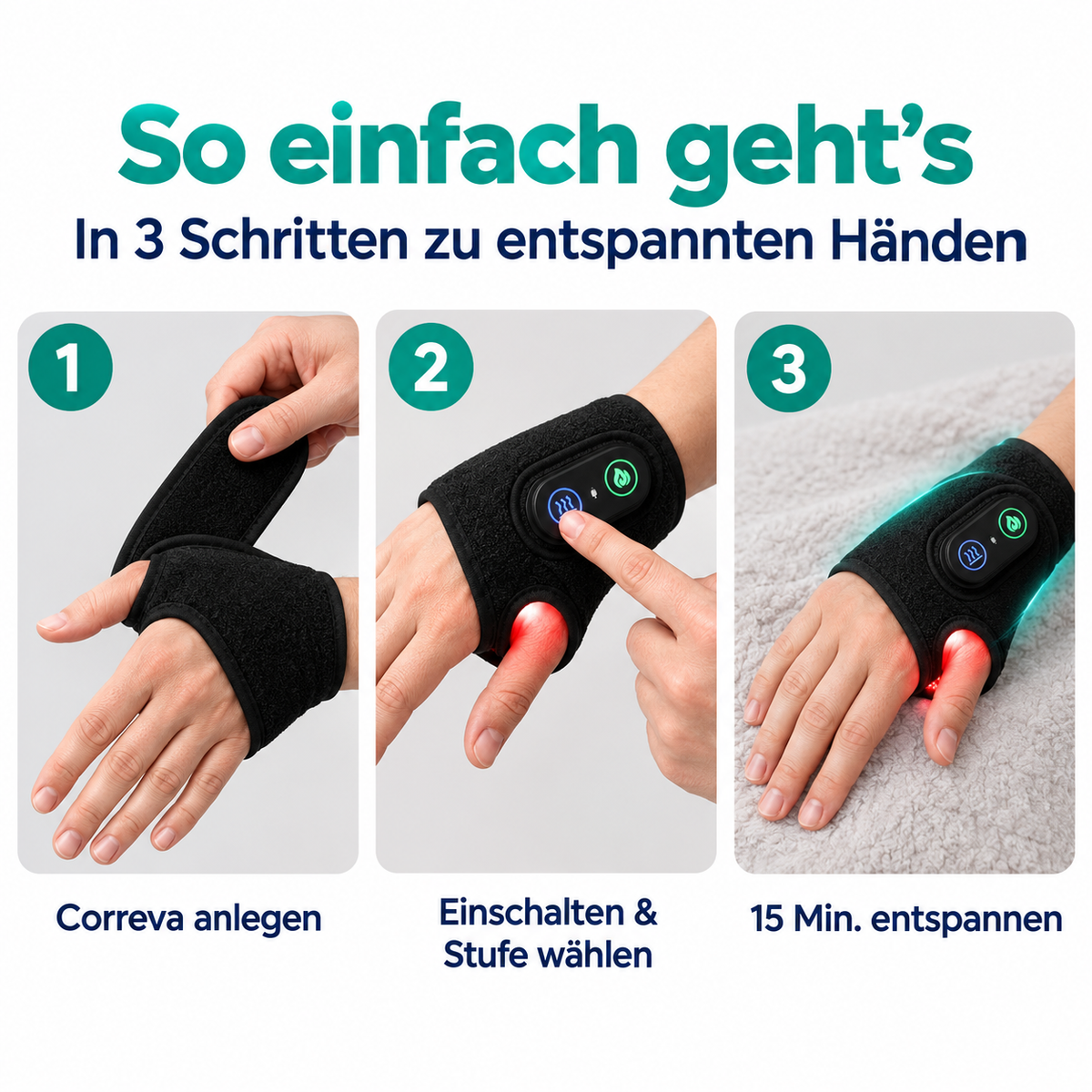 Correva Rotlicht-Handtherapie